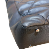シャネル CHANEL パリビアリッツトート MM A34209 18番台 ブラック シルバー金具 コーティングキャンバス レディース トートバッグ