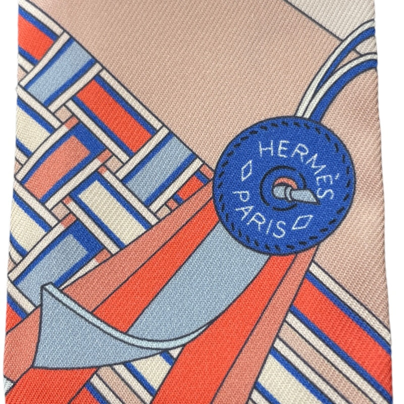 エルメス HERMES ツイリー Brides et Gris Gris ベージュ シルク