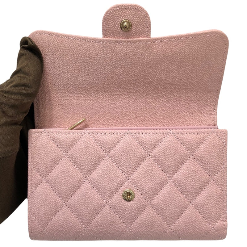 シャネル CHANEL ミディアムフラップウォレット AP0232 キャビアスキン
