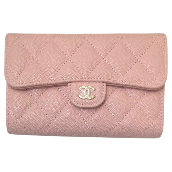 美品✨️シャネル　キャビアスキン　フラップ長財布　デカココ　3232 シャネル CHANEL ミディアムフラップウォレット AP0232 キャビアスキン