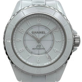 シャネル CHANEL J12 ファントム キャリーバー12.1 38MM H6186 ホワイト セラミック ユニセックス 腕時計