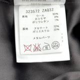 グッチ GUCCI ワンポイントロゴテーラードジャケット 323572 グレー ウール レディース テーラードジャケット
