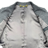 グッチ GUCCI ワンポイントロゴテーラードジャケット 323572 グレー ウール レディース テーラードジャケット