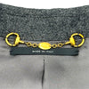 グッチ GUCCI ワンポイントロゴテーラードジャケット 323572 グレー ウール レディース テーラードジャケット
