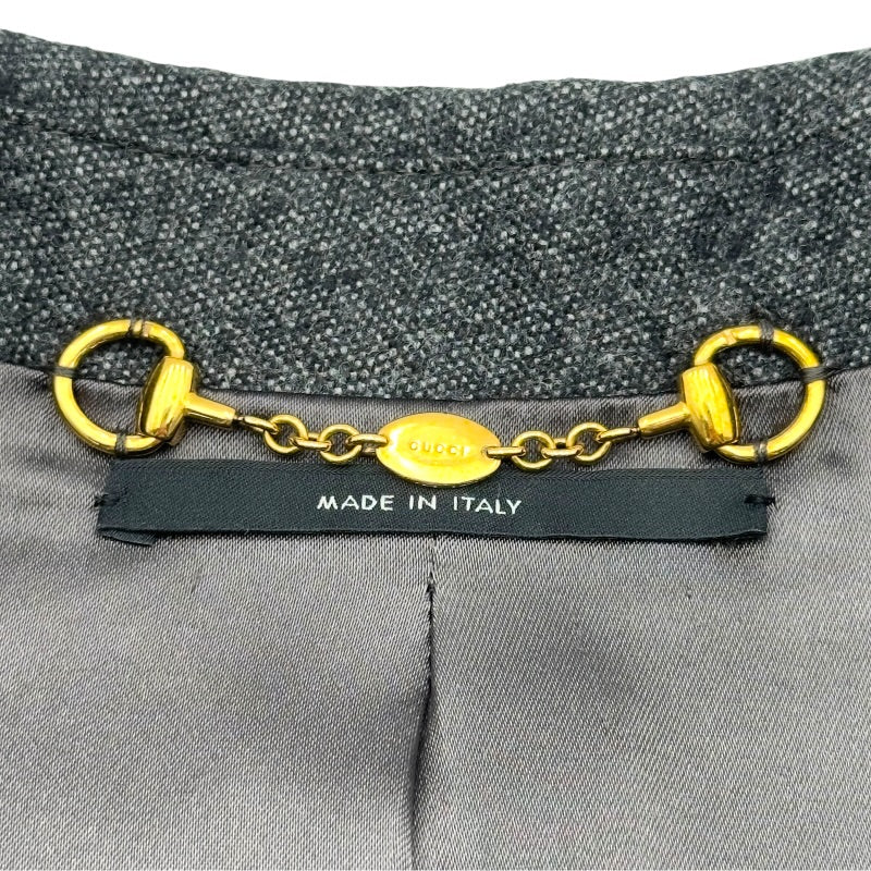 グッチ GUCCI ワンポイントロゴテーラードジャケット 323572 グレー