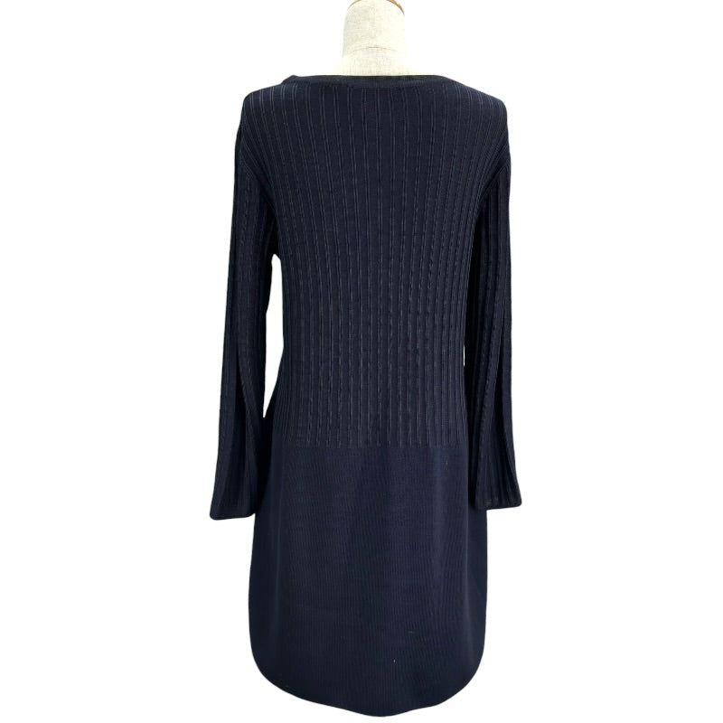 フェンディ FENDI 長袖ニットワンピース ネイビー ウール レディース