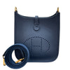 エルメス HERMES エヴリンTPM B刻印 ブルードプリュス/ゴールド金具 トリヨン レディース ショルダーバッグ