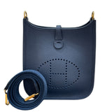 エルメス HERMES エヴリンTPM B刻印 ブルードプリュス/ゴールド金具 トリヨン レディース ショルダーバッグ