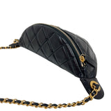 シャネル CHANEL マトラッセウエストバッグ AP4113 ブラック ゴールド金具 ラムスキン レディース ショルダーバッグ