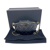 シャネル CHANEL マトラッセウエストバッグ AP4113 ブラック ゴールド金具 ラムスキン レディース ショルダーバッグ