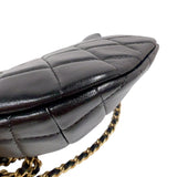 シャネル CHANEL マトラッセウエストバッグ AP4113 ブラック ゴールド金具 ラムスキン レディース ショルダーバッグ