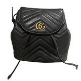 グッチ GUCCI GGマーモント キルティング バックパック 528129 ブラック レザー レディース リュック・デイパック