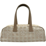 シャネル CHANEL ニュートラベルライン ミニボストンバッグ A15828 8番台 べージ ゴールド金具 ナイロンジャガード レディース ボストンバッグ