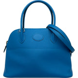 エルメス HERMES ボリード27 A刻印 ブルーザンジバル シルバー金具 エプソン レディース ショルダーバッグ