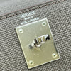 エルメス HERMES ケリー28 外縫い □Q刻印 エタン/シルバー金具 エプソン レディース ショルダーバッグ