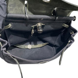 エルメス HERMES エールバッグアドPM □C刻 ブラックシルバー金具 トワル ユニセックス リュック・デイパック