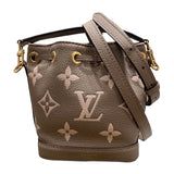 ルイ・ヴィトン LOUIS VUITTON ナノノエ M46291 ベージュ モノグラム・アンプラント レディース ショルダーバッグ