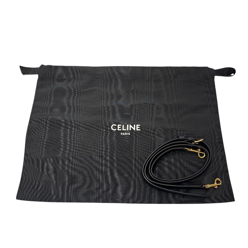 セリーヌ CELINE ティーン 二ノ バッグ 118113 ブラック/ゴールド金具 カーフ レディース ショルダーバッグ セリーヌ CELINE ティーン 二ノ バッグ 118113 ブラック/ゴールド金具