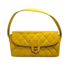 シャネル CHANEL マトラッセ セミショルダーバッグ イエロー/ゴールド金具 ナイロン レディース ハンドバッグ