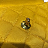 シャネル CHANEL マトラッセ セミショルダーバッグ イエロー/ゴールド金具 ナイロン レディース ハンドバッグ