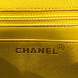 シャネル CHANEL マトラッセ セミショルダーバッグ イエロー/ゴールド金具 ナイロン レディース ハンドバッグ