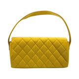 シャネル CHANEL マトラッセ セミショルダーバッグ イエロー/ゴールド金具 ナイロン レディース ハンドバッグ