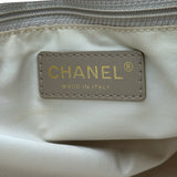 シャネル CHANEL ニュートラベルライン トートMM A15991 8番台 ベージュ ナイロンジャガード レディース トートバッグ