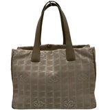 シャネル CHANEL ニュートラベルライン トートMM A15991 8番台 ベージュ ナイロンジャガード レディース トートバッグ