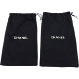 シャネル CHANEL チェーン装飾デッキシューズ ブルー レザー レディース デッキシューズ
