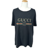 グッチ GUCCI ロゴプリント半袖Tシャツ 440103 ブラック コットン メンズ 半袖Ｔシャツ
