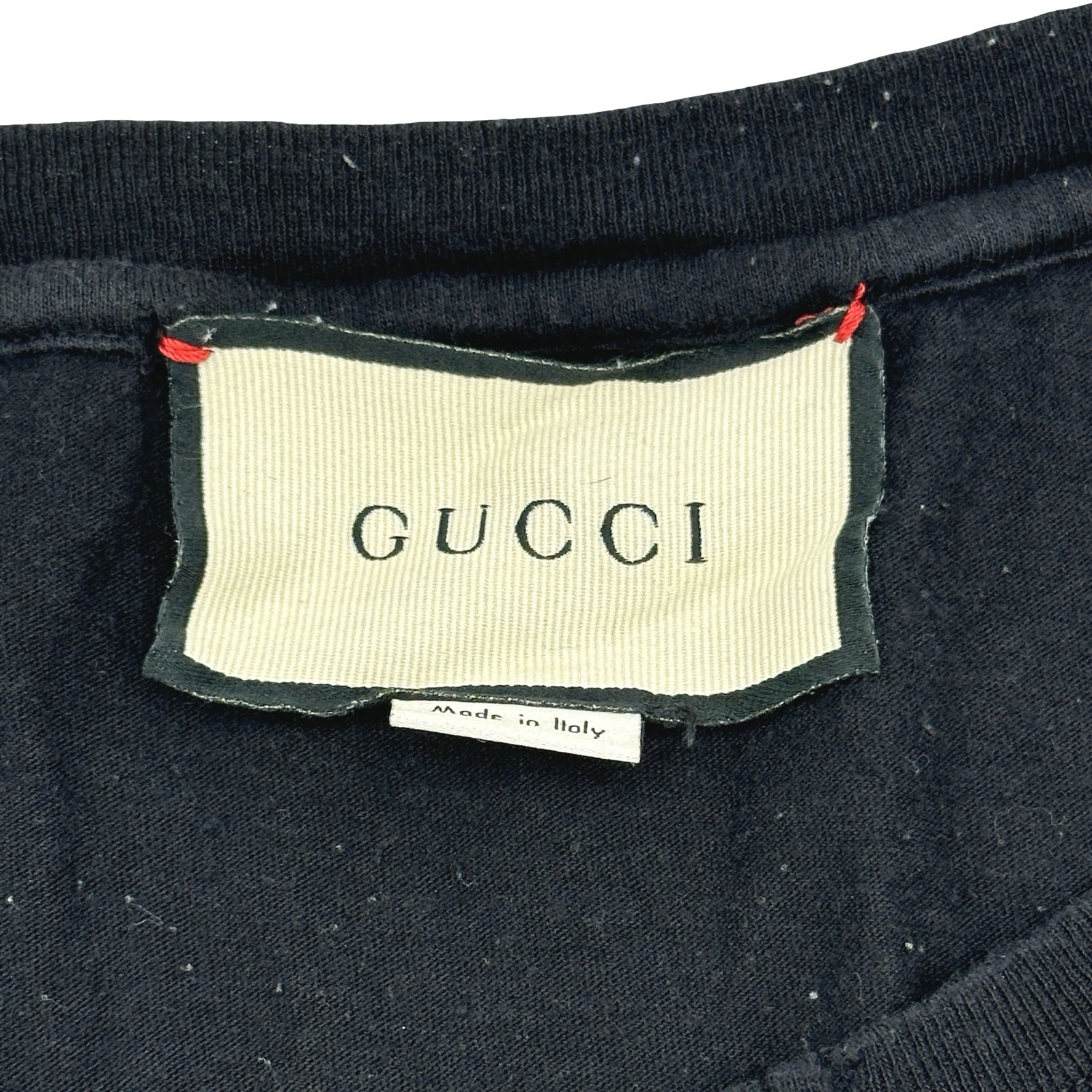 グッチ GUCCI ロゴプリント半袖Tシャツ 440103 ブラック コットン