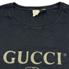 グッチ GUCCI ロゴプリント半袖Tシャツ 440103 ブラック コットン メンズ 半袖Ｔシャツ