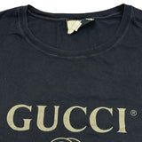 グッチ GUCCI ロゴプリント半袖Tシャツ 440103 ブラック コットン メンズ 半袖Ｔシャツ
