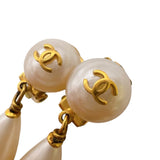 シャネル CHANEL ココマークパールイヤリング ホワイト メタル・パール アクセサリー