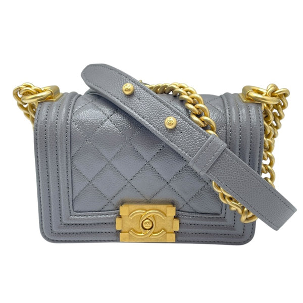シャネル CHANEL ボーイシャネル15 A67364 グレー ゴールド金具
