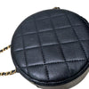 シャネル CHANEL ラウンド　チェーンポシェット ブラック ラムスキン レディース ショルダーバッグ