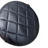 シャネル CHANEL ラウンド　チェーンポシェット ブラック ラムスキン レディース ショルダーバッグ