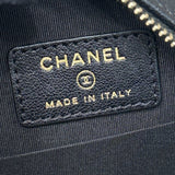 シャネル CHANEL ラウンド　チェーンポシェット ブラック ラムスキン レディース ショルダーバッグ