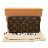ルイ・ヴィトン LOUIS VUITTON ジッピー・ウォレット M41895 ブラウン/フューシャ　ゴールド金具 モノグラム レディース 長財布