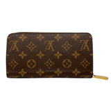 ルイ・ヴィトン LOUIS VUITTON ジッピー・ウォレット M41895 ブラウン/フューシャ　ゴールド金具 モノグラム レディース 長財布