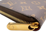 ルイ・ヴィトン LOUIS VUITTON ジッピー・ウォレット M41895 ブラウン/フューシャ　ゴールド金具 モノグラム レディース 長財布