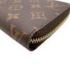ルイ・ヴィトン LOUIS VUITTON ジッピー・ウォレット M41895 ブラウン/フューシャ　ゴールド金具 モノグラム レディース 長財布