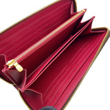ルイ・ヴィトン LOUIS VUITTON ジッピー・ウォレット M41895 ブラウン/フューシャ　ゴールド金具 モノグラム レディース 長財布