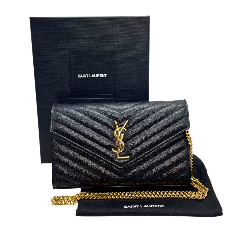 サンローラン SAINT LAURENT カサンドラ チェーンウォレット 377828