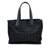 シャネル CHANEL ニュートラベルライントートMM A15991 ブラック ゴールド金具 ナイロンジャガード レディース トートバッグ