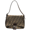フェンディ FENDI マンマフラップバッグ ブラウン ナイロン/ジャガード レディース ショルダーバッグ