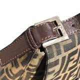 フェンディ FENDI マンマフラップバッグ ブラウン ナイロン/ジャガード レディース ショルダーバッグ