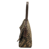 フェンディ FENDI マンマフラップバッグ ブラウン ナイロン/ジャガード レディース ショルダーバッグ