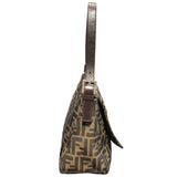 フェンディ FENDI マンマフラップバッグ ブラウン ナイロン/ジャガード レディース ショルダーバッグ