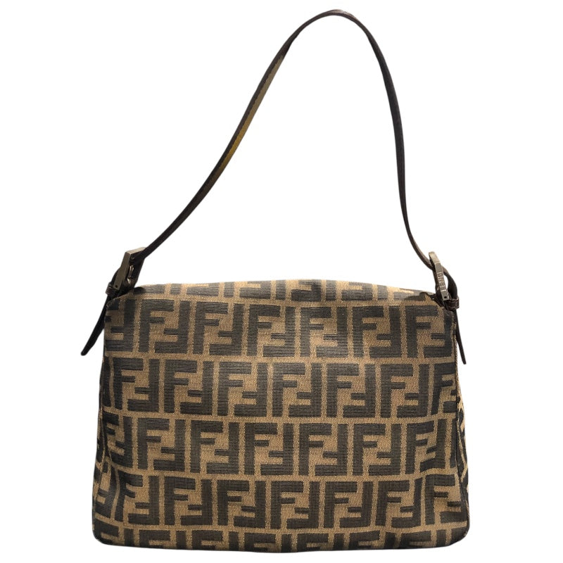 フェンディ FENDI マンマフラップバッグ ブラウン ナイロン/ジャガード